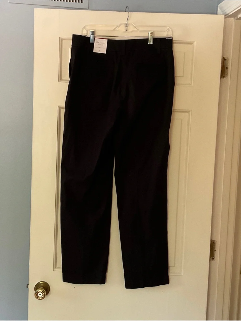Talbots The Perfect Curvy Chino Pants Black 8 NWT Straight Leg Full Length